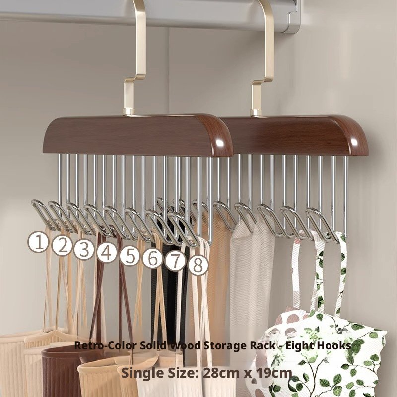 Solid wood hanger-retro color hanger-1.2 thick-1 piece