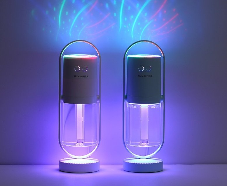 Portable Cool Mist Humidifier with Projection Night Light – Mini USB Ultrasonic Humidifier for Home & Bedroom - Image 7