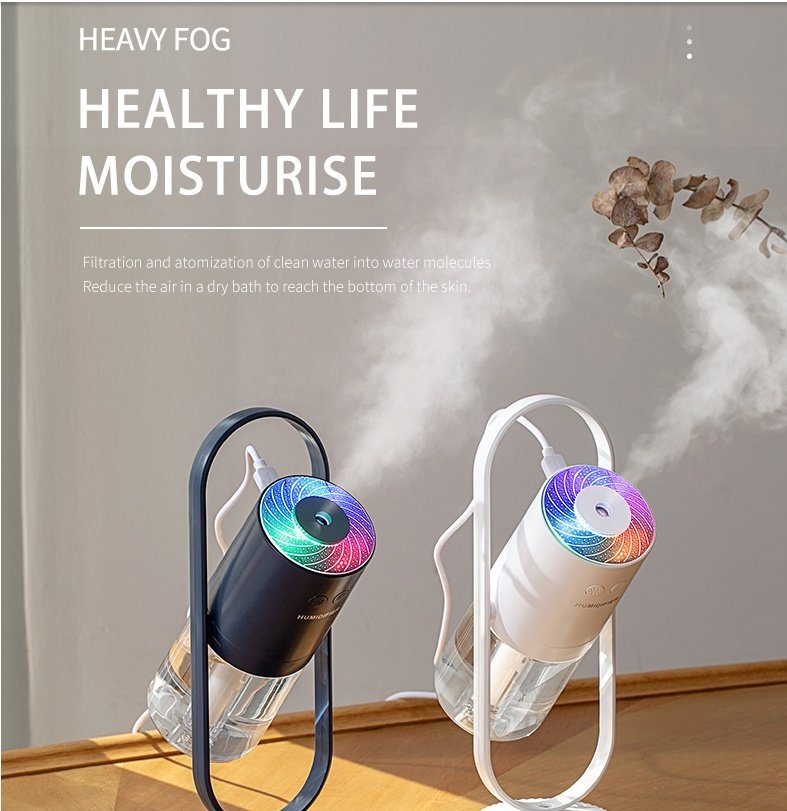 Portable Cool Mist Humidifier with Projection Night Light – Mini USB Ultrasonic Humidifier for Home & Bedroom - Image 10