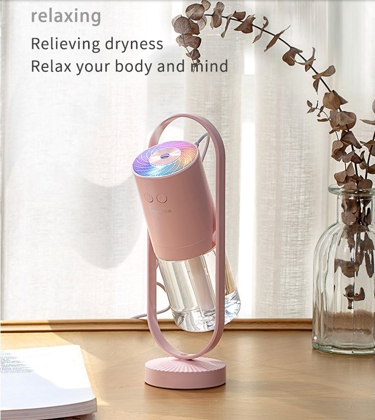 Portable Cool Mist Humidifier with Projection Night Light – Mini USB Ultrasonic Humidifier for Home & Bedroom - Image 6
