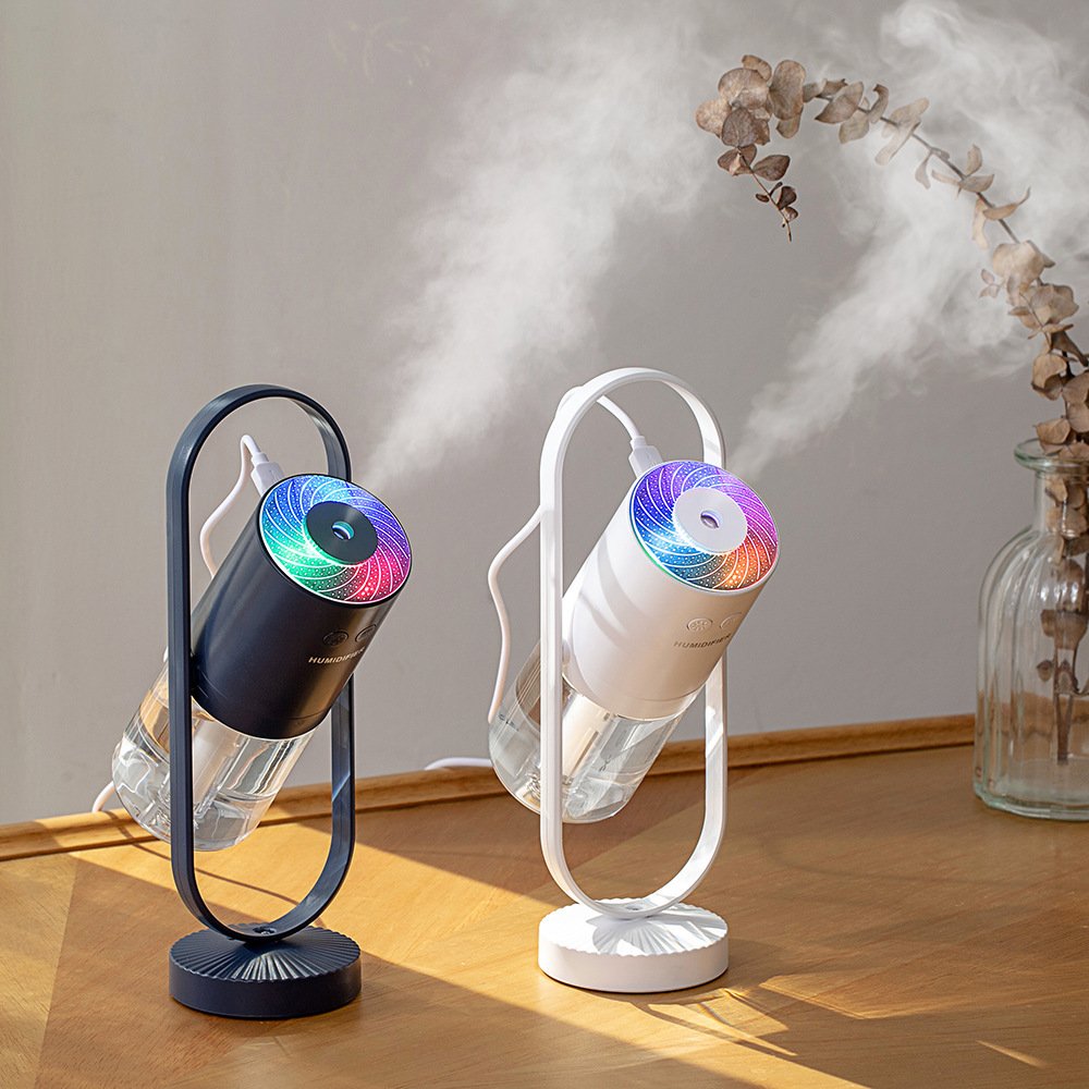 Portable Cool Mist Humidifier with Projection Night Light – Mini USB Ultrasonic Humidifier for Home & Bedroom