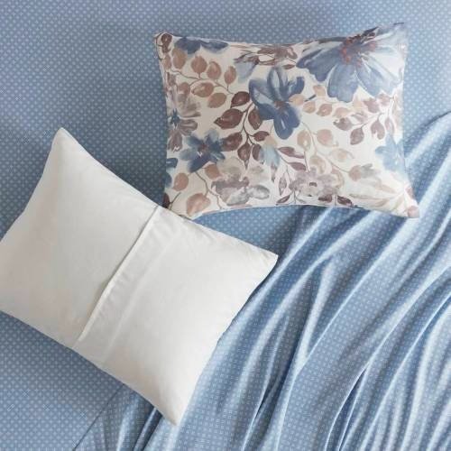 Classic Blue Floral Queen Comforter & Sheet Set - Image 8