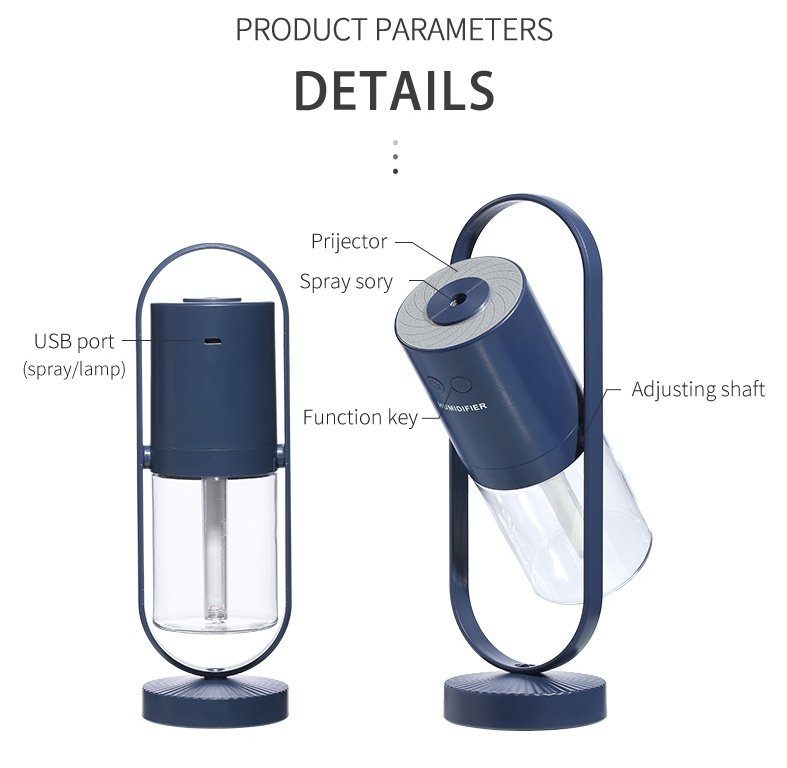 Portable Cool Mist Humidifier with Projection Night Light – Mini USB Ultrasonic Humidifier for Home & Bedroom - Image 9