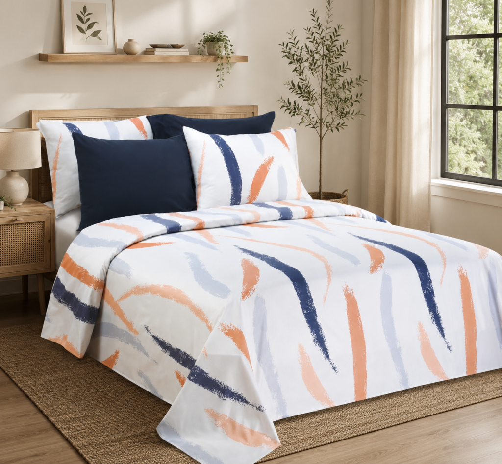 Sunwin Microfiber Bed Sheet Set – Lightweight, Durable & Comfortable - Six Piece Set