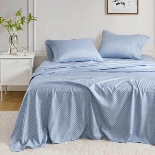 Classic Blue Floral Queen Comforter & Sheet Set - Image 4